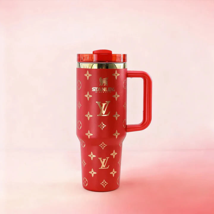 Red patterned tumbler